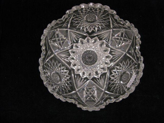 Appraisal: Brilliant Period Cut Glass Bowl starburst and window effect