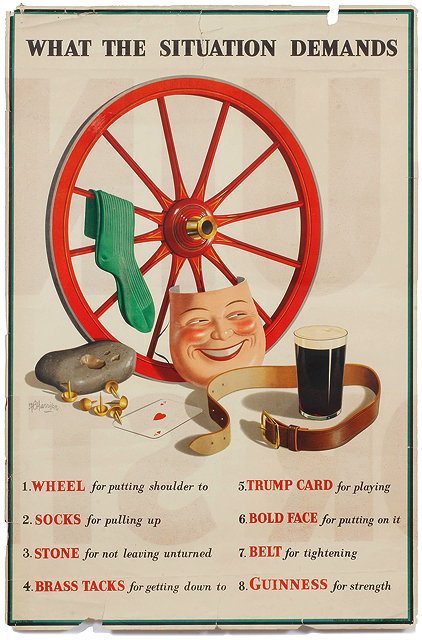 Appraisal: A GUINNESS ADVERTISING POSTER by F C Harrison 'What The