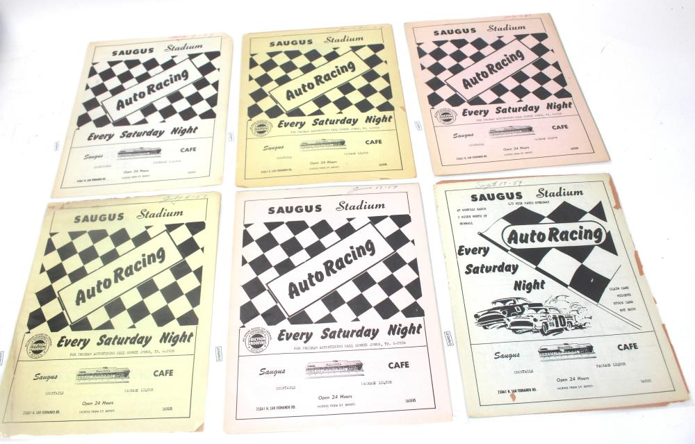 Appraisal: LOT OF VINTAGE 'S SAUGUS STADIUM RACE PROGRAMSLot of Vintage