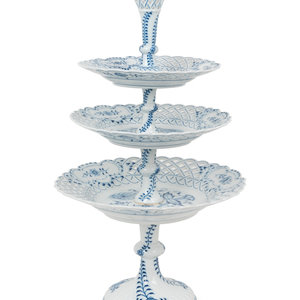 Appraisal: A Meissen Porcelain Sweetmeat Stand th Century in the Blue