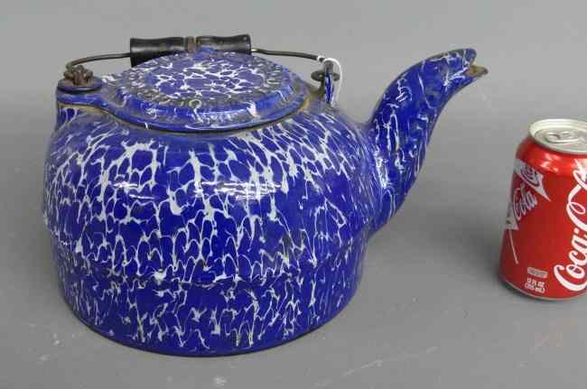 Appraisal: th c Graniteware kettle marked ''S Wrought Co St Louis