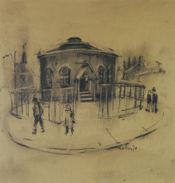 Appraisal: HAROLD RILEY b PASTEL Round Chapel Salford demolished Signed and