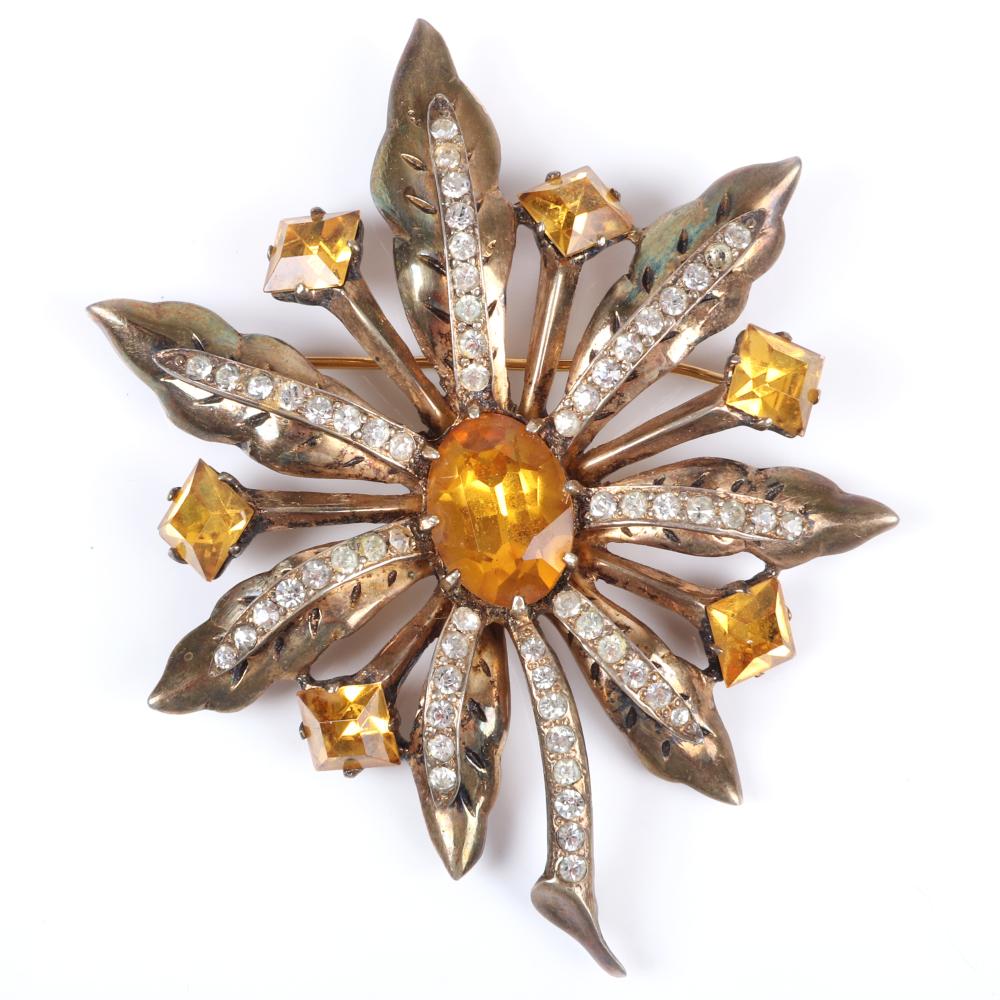 Appraisal: EISENBERG ORIGINAL RUTH KAMKE DESIGNED STERLING VERMEIL DIMENSIONAL POINSETTIA FLOWER