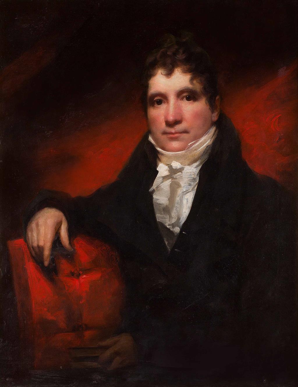 Appraisal: SIR HENRY RAEBURN R A SCOTTISH - HALF LENGTH PORTRAIT