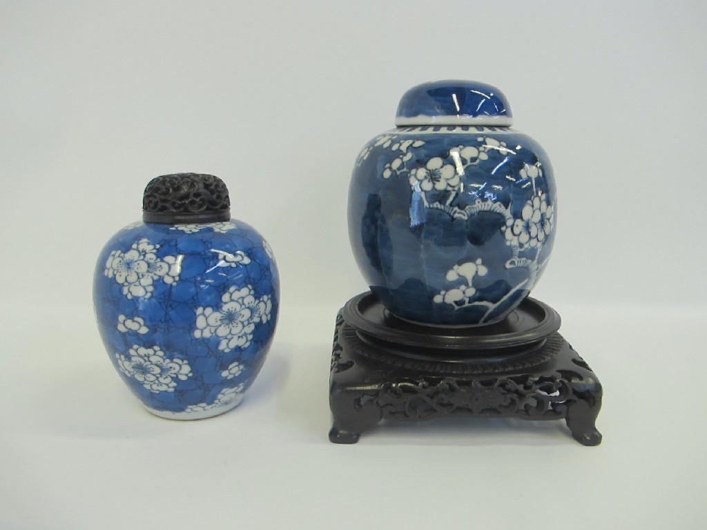 Appraisal: Two Chinese ginger jars with prunus decoration