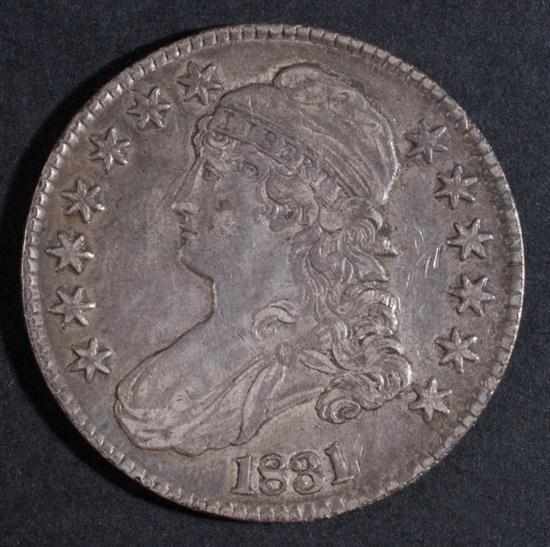 Appraisal: United States capped bust type silver half dollar EF- Estimate