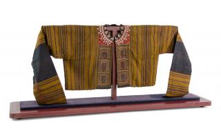 Appraisal: A WOMAN'S CEREMONIAL JACKET IN DISPLAY CASE KAUER LAMPUNG SOUTH