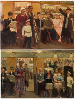 Appraisal: A PAIR OF PAINTINGS BY NIKOLAY STEPANOVICH TROSHIN RUSSIAN -