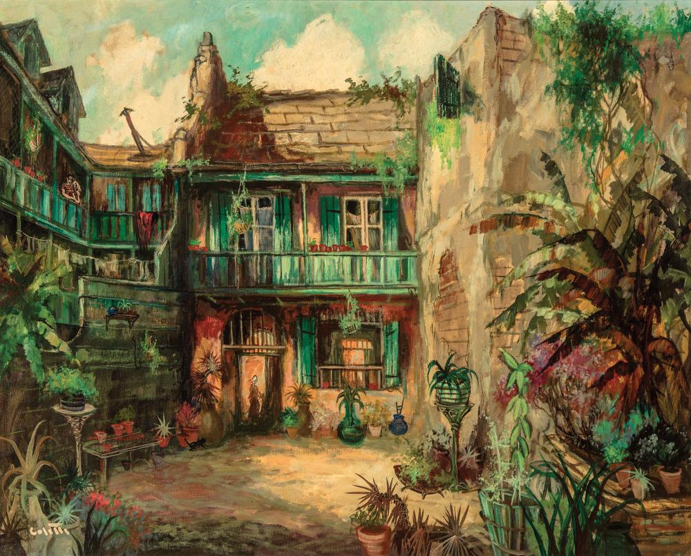 Appraisal: Colette Pope Heldner American Louisiana - Old Creole Patio Royal