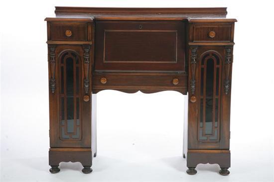 Appraisal: INTERESTING DROP FRONT DESK Mahogany with a small drop lid