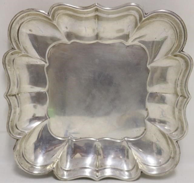 Appraisal: ROGERS STERLING SILVER WINDSOR PATTERN TRAY X OZT PROVENANCE FAY