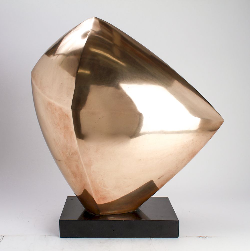 Appraisal: Emile Gilioli Modern Geometric Bronze Sculpture mile Gilioli French -