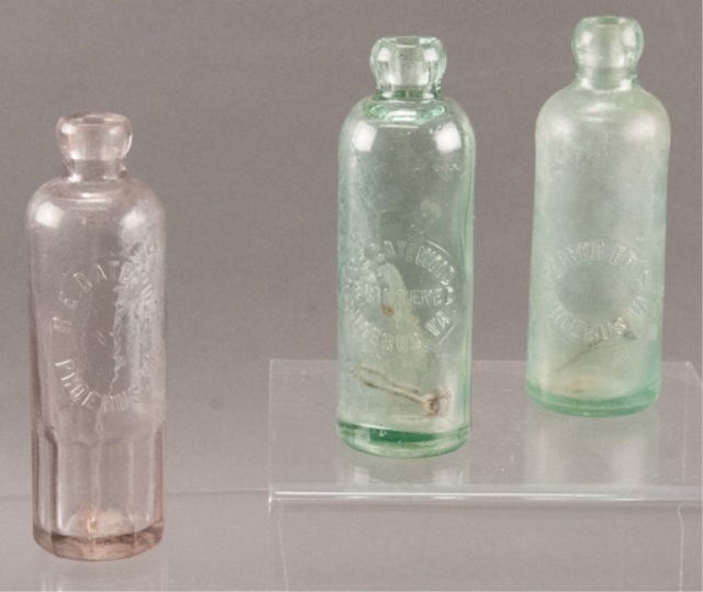 Appraisal: Three Glass Bottles from Phoebus Virginia Including Ferber Bros and