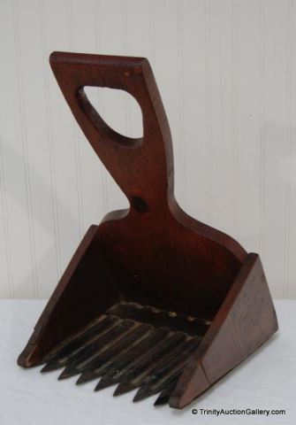 Appraisal: Antique Primitive Cranberry Scoop Pine MetalFrom a generation East Texas