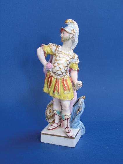 Appraisal: AN TH CENTURY DERBY FIGURE OF JUNO modelled wearing armour