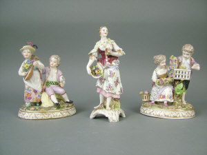 Appraisal: A pair of Royal Dresden figural groups the first modelled