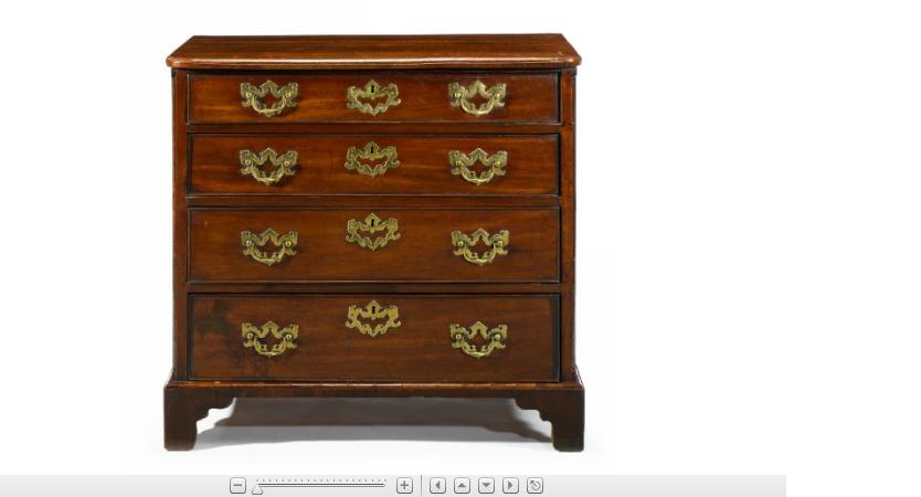 Appraisal: George III mahogany chest of drawerscirca