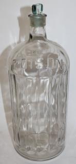 Appraisal: Antique French glass 'Poison' apothecary bottle French antique glass apothecary