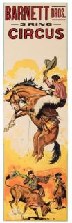 Appraisal: Barnett Brothers Three Ring Circus Circa Panel poster x depicting