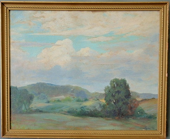 Appraisal: Hussa Theodore Frederick American - oil on masonite painting of