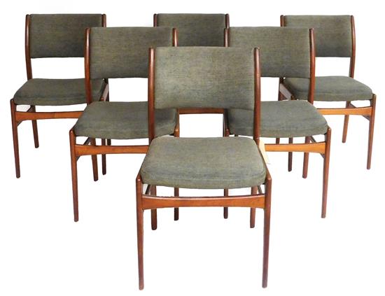 Appraisal: Six Mid-Century Dux Sweden dining side chairs c later green