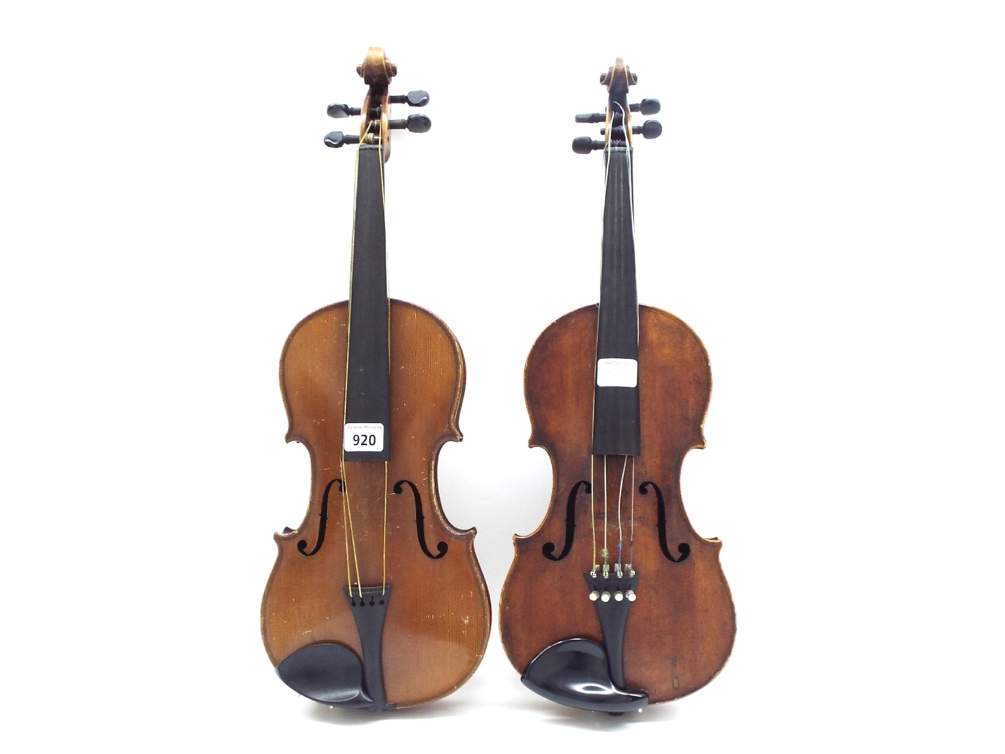 Appraisal: French Compagnon three-quarter size violin cm also another three-quarter size