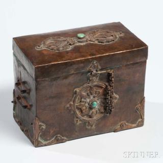 Appraisal: Copper Sheet Box with Hinged Cover Copper Sheet Box with