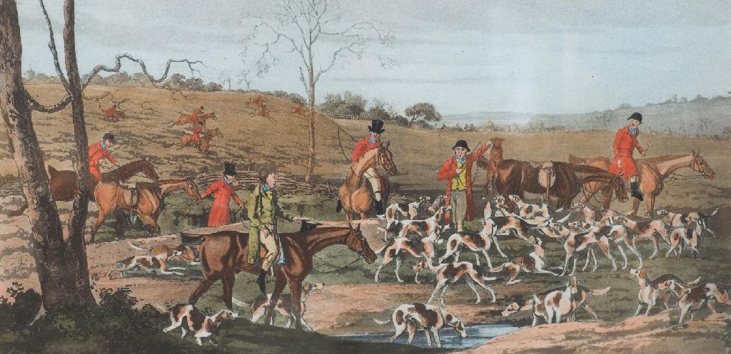 Appraisal: AFTER HENRY ALKEN SET OF FOUR COLOURED ENGRAVINGS OF HUNTING