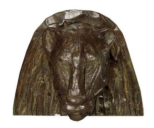 Appraisal: GIACOMETTI DIEGO Stampa - Paris Lion's head Bronze with brown