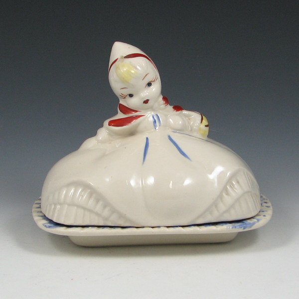 Appraisal: Hull Little Red Riding Hood Covered Butter Dish Little Red