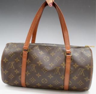 Appraisal: Louis Vuitton Vintage Papillon Handbag Monogram canvas with leather straps