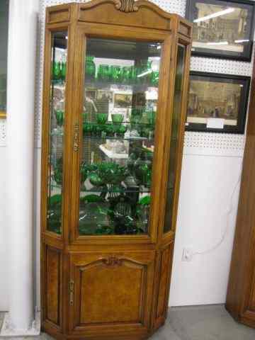 Appraisal: Display Cabinet Glass Above lower door lighting '' wide ''