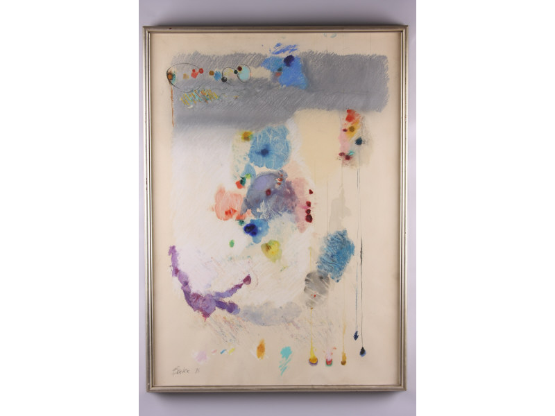 Appraisal: Moe Brooker PA b Untitled Abstract mixed media on paper