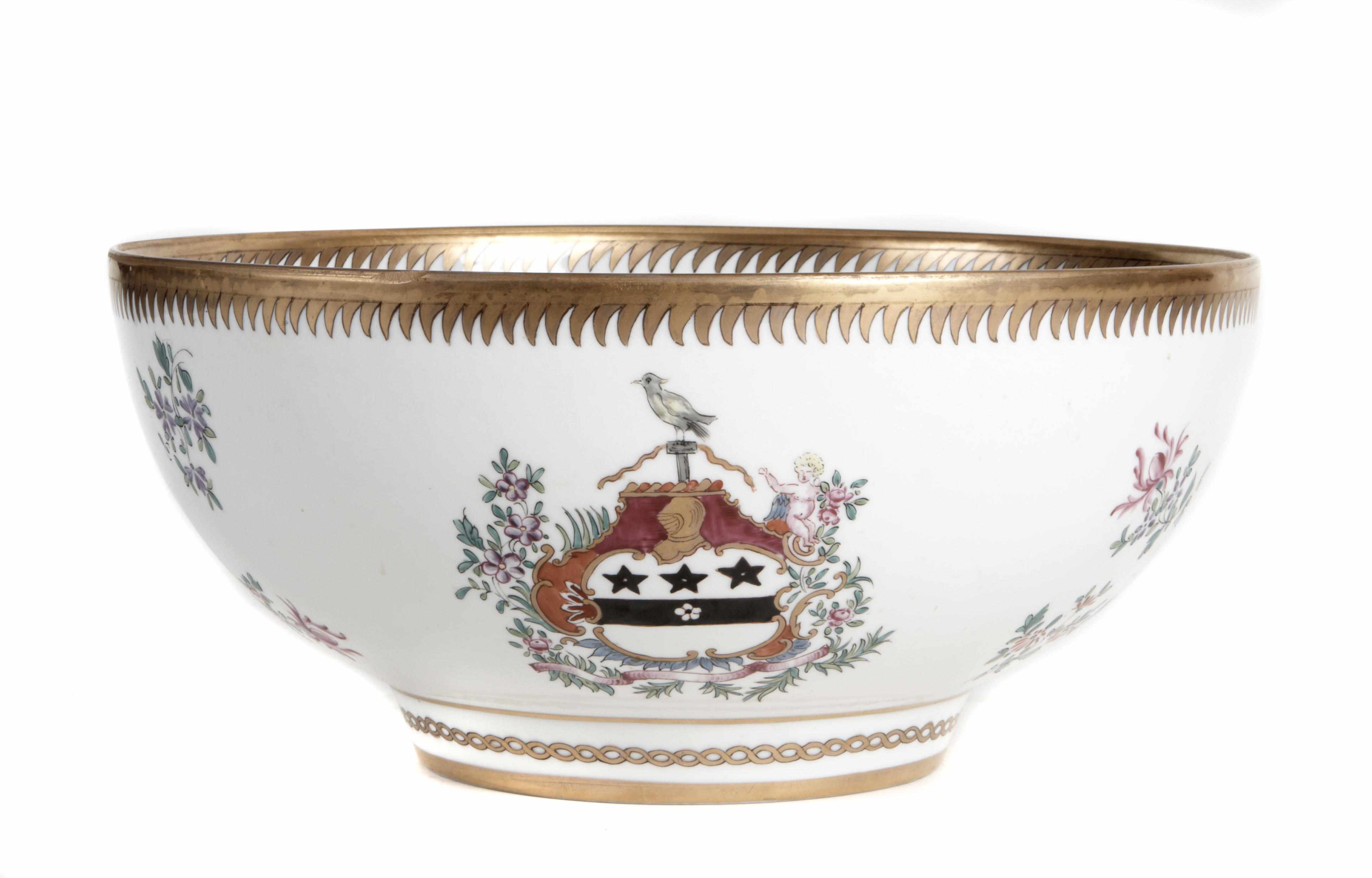 Appraisal: Chinese export style porcelain bowl height in diameter in