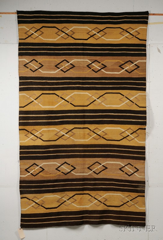 Appraisal: Southwest Weaving Navajo woven with natural and synthetic dyed homespun