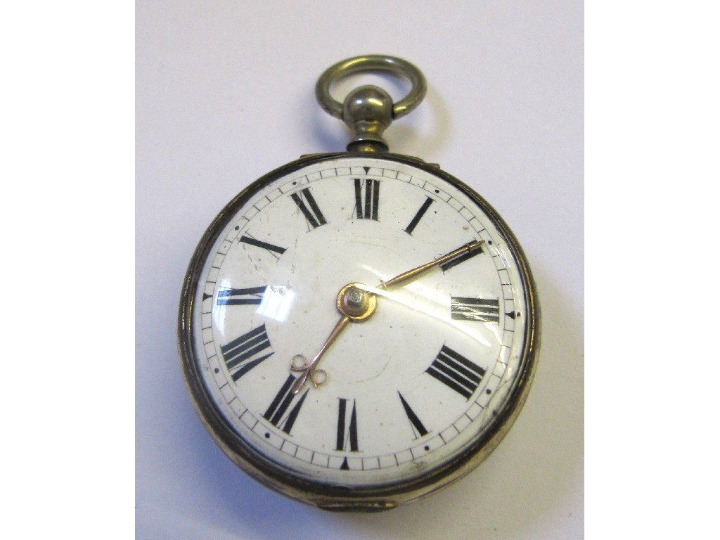 Appraisal: Pair cased verge pocket watch missing outer case