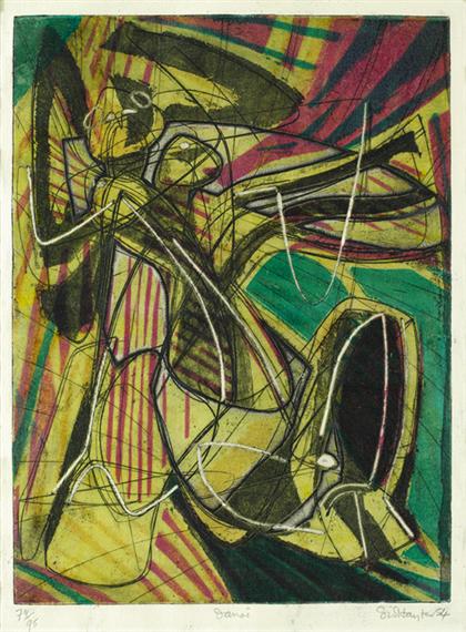 Appraisal: STANLEY WILLIAM HAYTER british - DANAE Pencil signed titled and