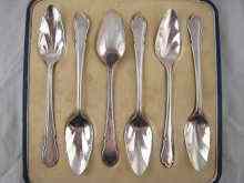 Appraisal: A boxed set of silver grapefruit spoons by Mappin and