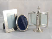 Appraisal: Six silver plated photo frames each approx x cm radiating