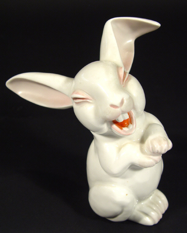 Appraisal: Rosenthal china laughing rabbit with hand painted decoration printed factory