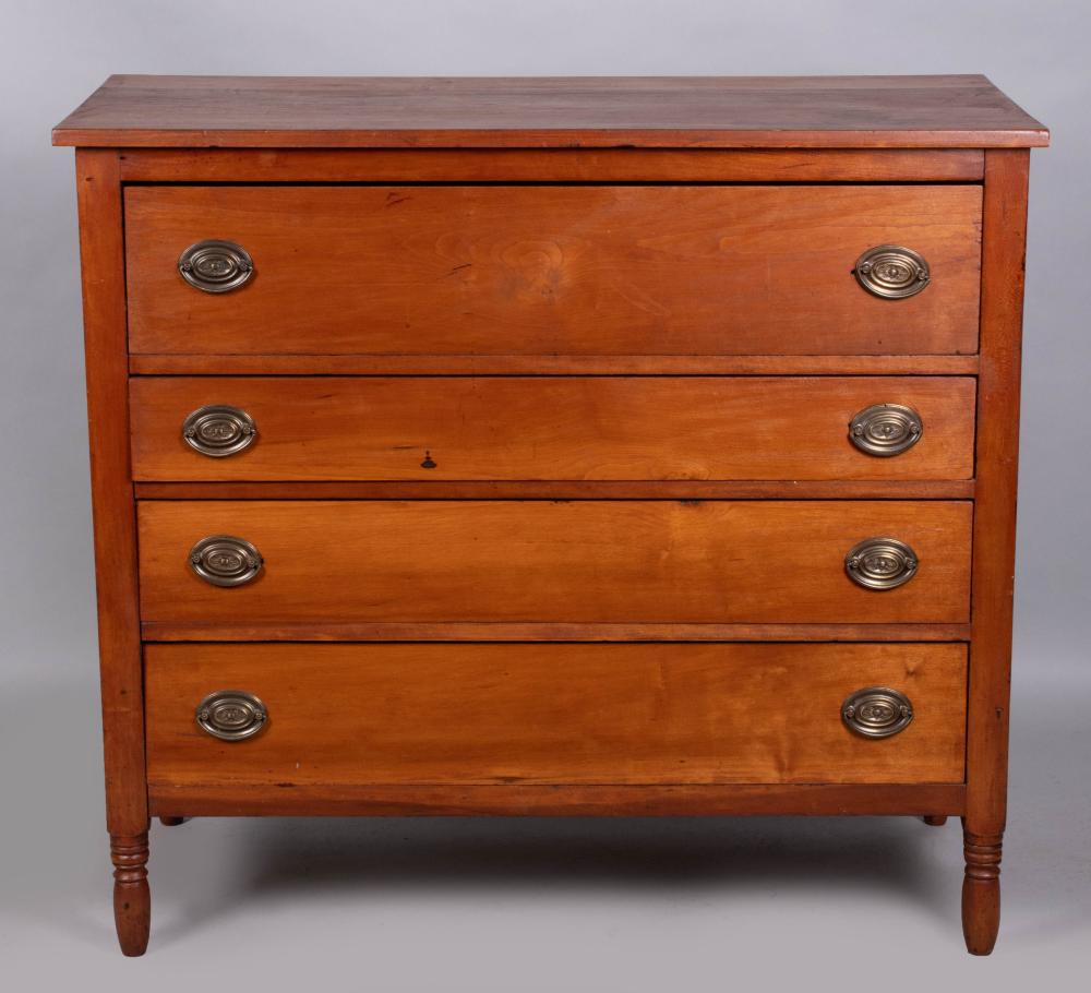 Appraisal: FEDERAL CHERRY CHEST OF DRAWERS EARLY TH CENTURY the rectangular