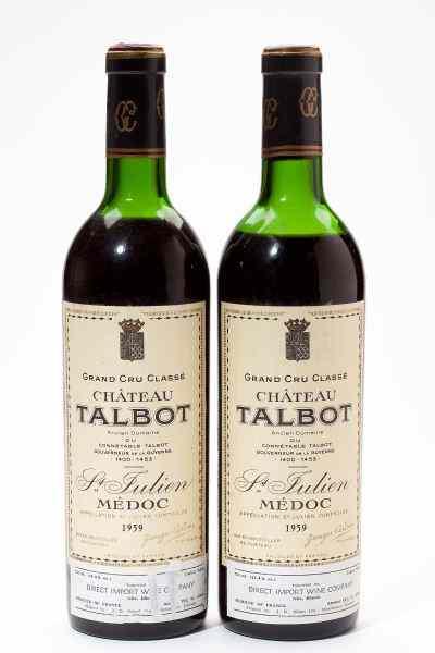 Appraisal: Chateau TalbotSt Julien bottles hs htmsAcquired from the climate-controlled storage