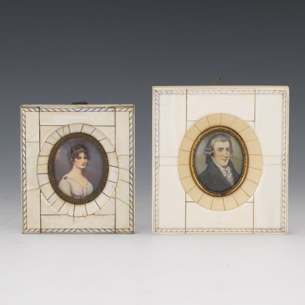 Appraisal: TWO ANTIQUE MINIATURE PORTRAITS OF QUEEN LOUISE OF PRUSSIA AND