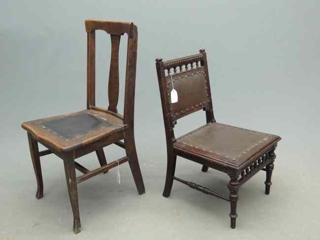 Appraisal: Lot two Victorian chairs