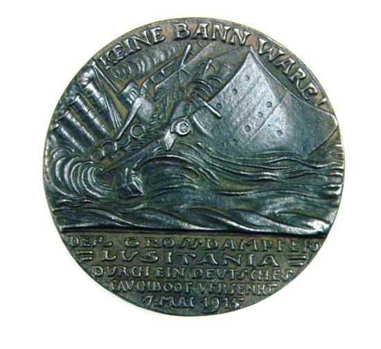 Appraisal: Medal Controversial Karl Goetz Designed German Medal Satirizing the Sinking