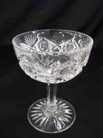 Appraisal: Brilliant Period Cut Glass Wines or Champagnes '' excellent cutwork