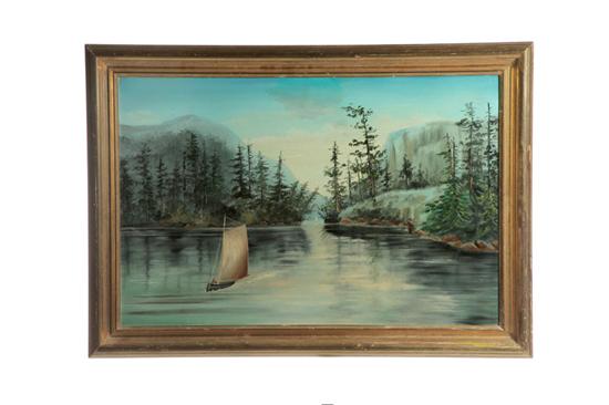 Appraisal: LANDSCAPE AMERICAN SCHOOL EARLY TH CENTURY Oil on board unsigned