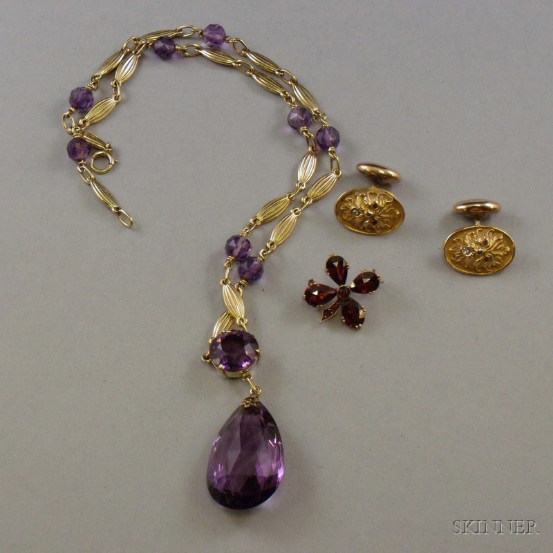 Appraisal: Small Group of Estate Jewelry including a kt gold and