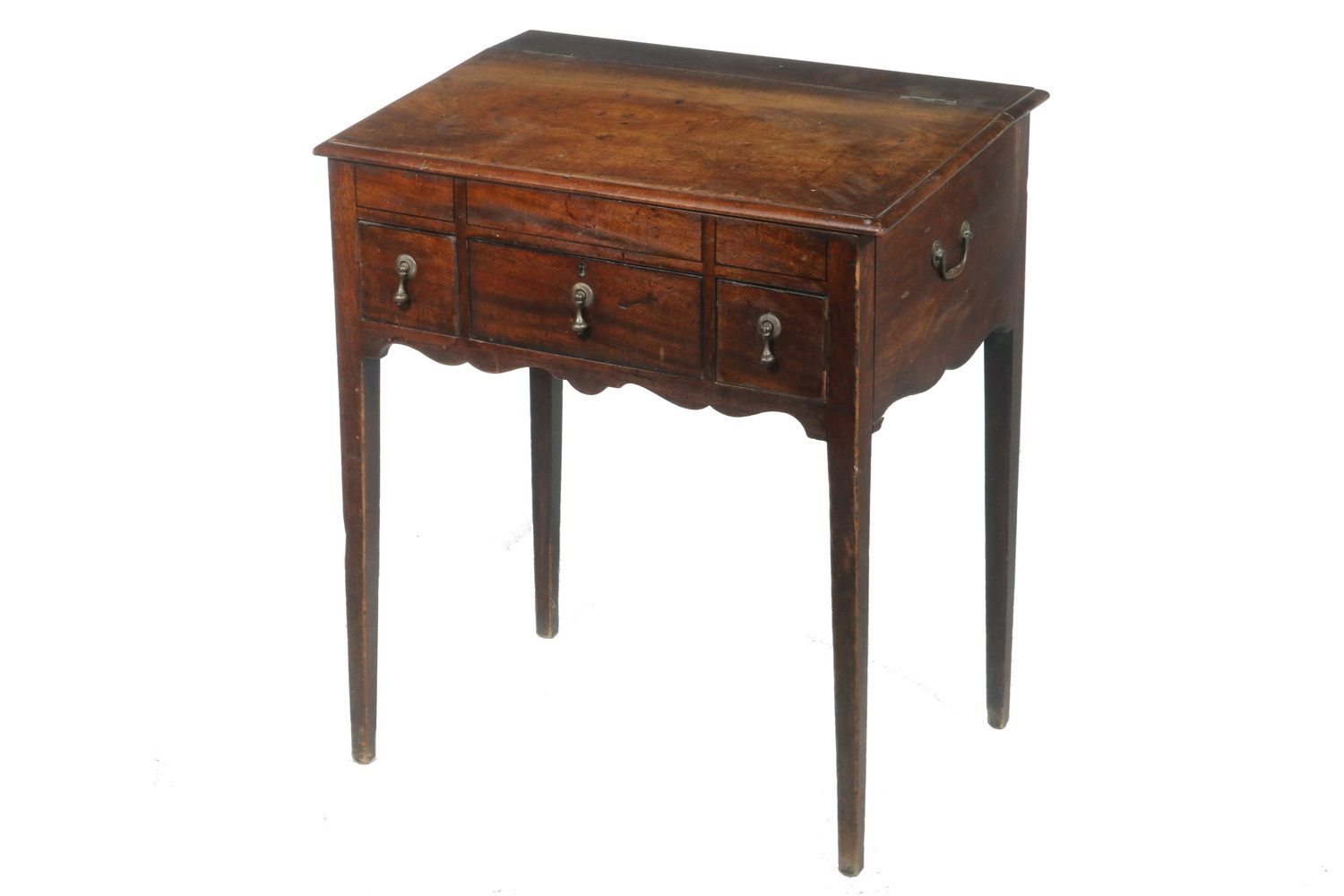 Appraisal: DIMINUTIVE ENGLISH OAK DESK Slant top Desk with flat area