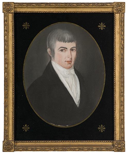 Appraisal: PASTEL PORTRAIT OF A YOUNG MAN American or English ca